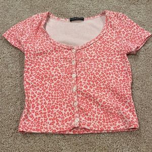 brandy melville cheetah top